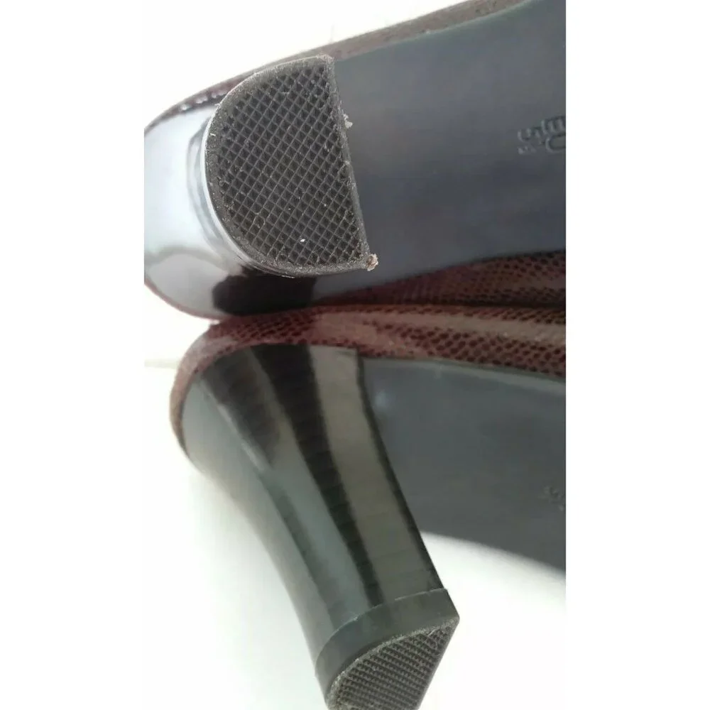 Aerosoles Cinch Worm Women's Brown Vegan Mules Slip On High Heels Sandals 7.5 B - Picture 7 of 10